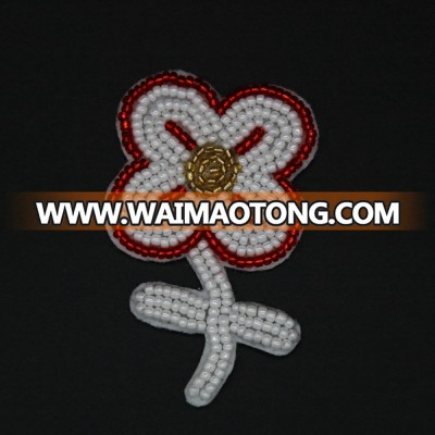 custom handmade beaded flower patch