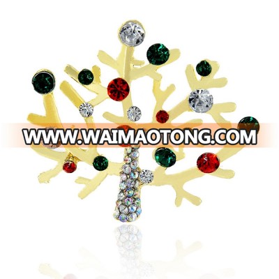 High quality rhinestone and pearl vintage brooch metal pin