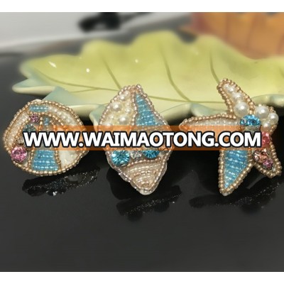 Handmade sea shell design water beads rhinestone beads making